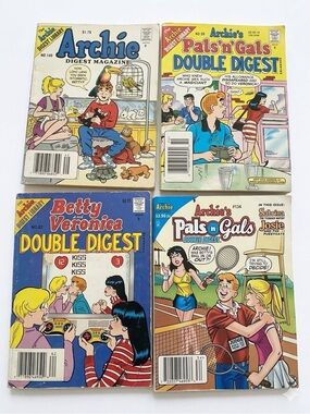 Vintage Lot of 4 Archie Comic Double Digest Betty & Veronica Pals 'n' Gals Books